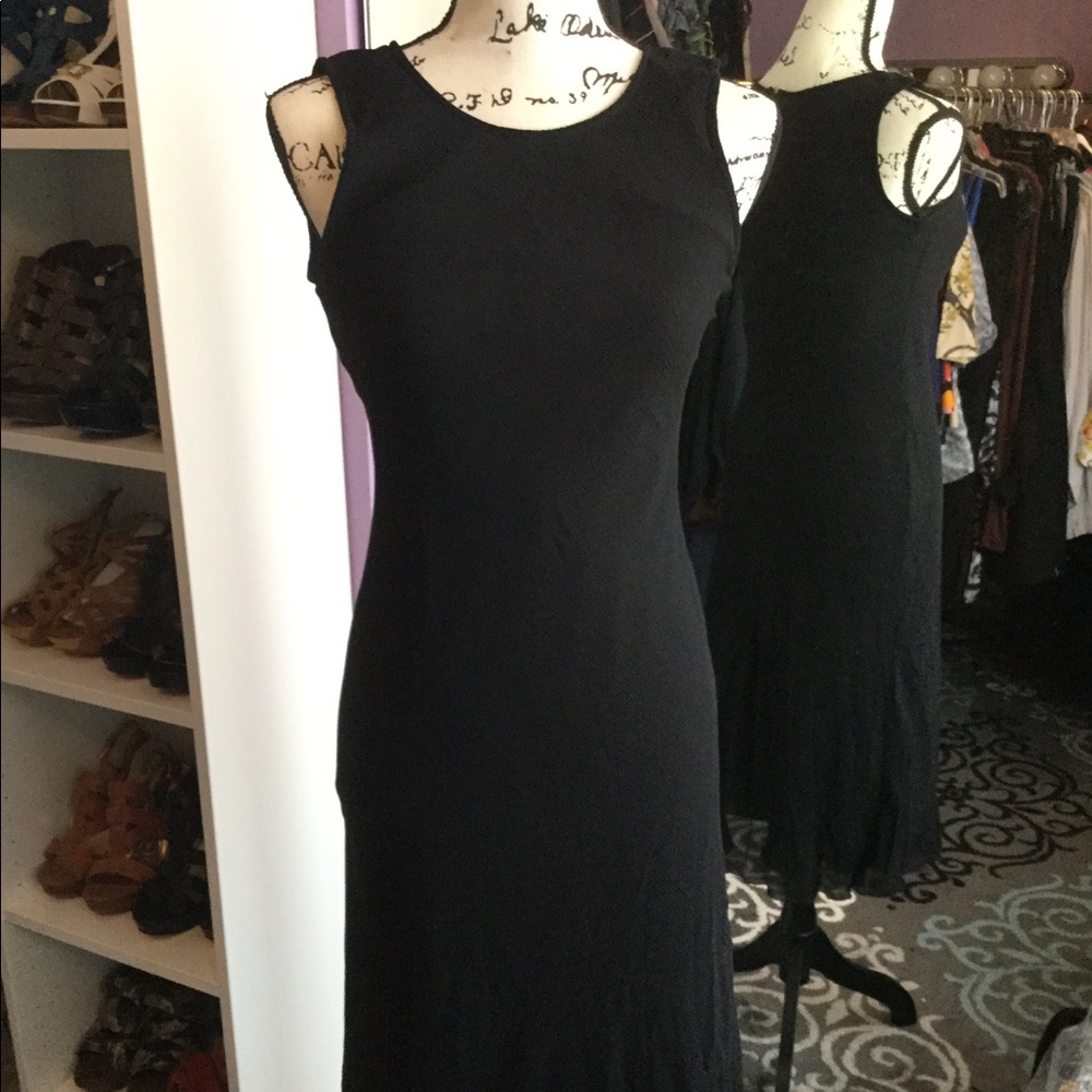Armani Silk Black Sleeveless Dress 4